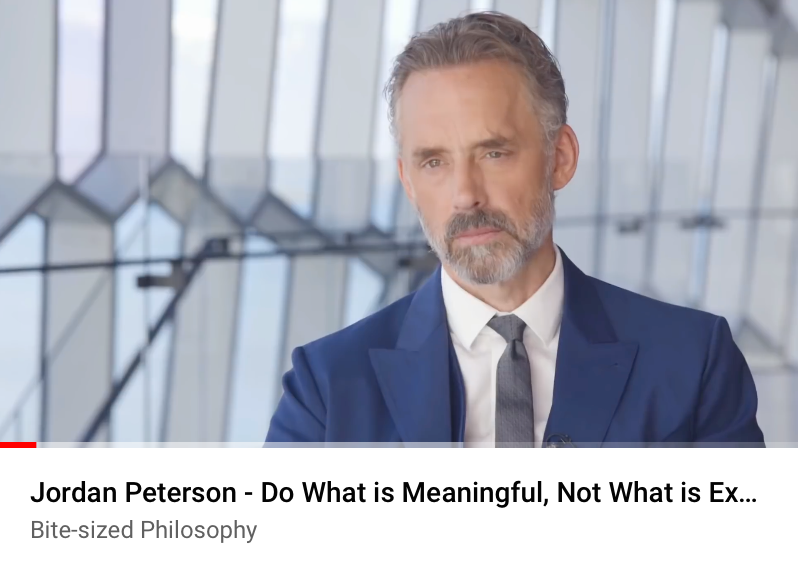 Do what is meaningful not what is expedient - Jordan Peterson